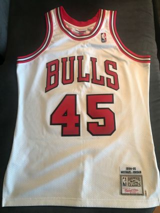 Authentic Mitchell And Ness Michael Jordan Jersey Chicago Bulls 45