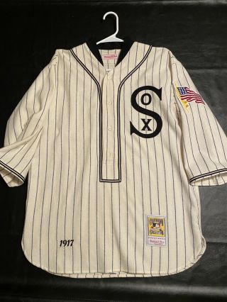 Chicago White Sox Black Sox 1917 Mitchell And Ness Home Jersey Size 44