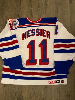 Mark Messier York Rangers 1994 Stanley Cup Patch Authentic Ccm Jersey 56