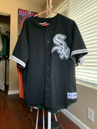 Vintage Rare Made In Usa Majestic Chicago White Sox 35 Frank Thomas Jersey