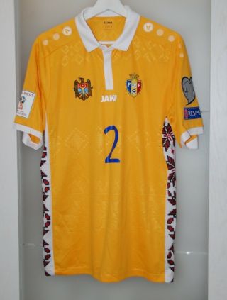 Match Worn Shirt Moldova National Team World Cup 2018 Bolohan Size L