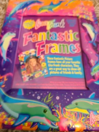 Vintage Lisa Frank Dolphins Under The Sea Coral Fantastic Fashions Picture Frame 3