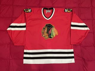 Chicago Blackhawks Authentic Ccm Ultrafil Hockey Jersey Size 52 Blank Center Ice