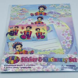 Lisa Frank Kioko Geisha Girl Stickers And Stationary Colorful Complete Set