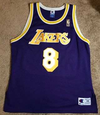 Kobe Bryant 1996 - 97 Los Angeles Lakers Authentic Rookie Jersey Champion Sz 48