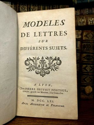 1761 Examplary Letters On Various Subjects - Epistolary Style Reflections