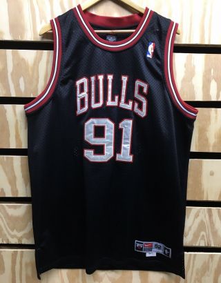 Vintage 90s Nike Dennis Rodman Chicago Bulls Jersey Sewn Size 52 Xl Authentic
