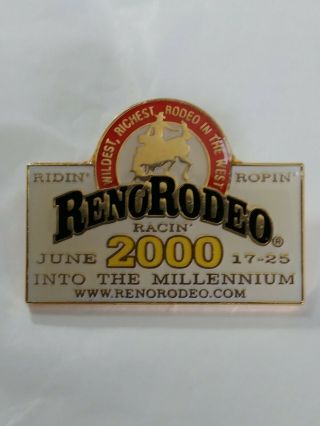 Reno Rodeo June 17 - 25 2000 Lapel Hat Pin Wildest Richest Rodeo In The West