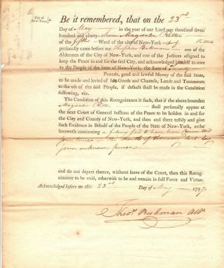 1797,  Theophilus Beekman,  York,  4 Writs Signed,  Assault And Battery Of Women