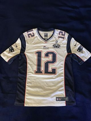 Authentic Tom Brady Bowl Xlix (49) Nike Jersey Mens Size: L Rare Goat