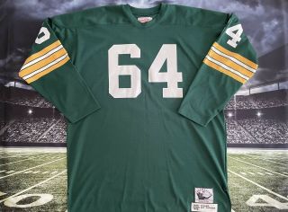 Rare Authentic Mitchell & Ness Jerry Kramer 64 Green Bay Packers Jersey 56