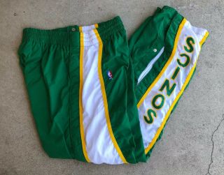 Vintage Champion Nba Seattle Supersonics Warm Up Pants Size Xl Tear Away