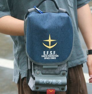 Japan Anime Mobile Suit Gundam Cosplay Shield Canvas Bag Waist Arm Travel Bag