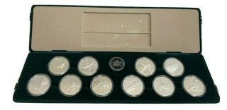 Canada 1988 Calgary Winter Olympic Silver Proof Set 10 Coins & Box