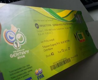 Ticket of Lionel Messi Debut World Cup Rookie Argentina Serbia RARE 6