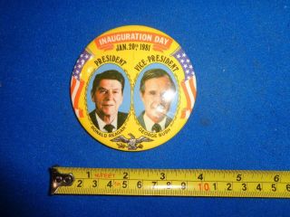 1981 Reagan Bush Inauguration Day Campaign Pin/buttons