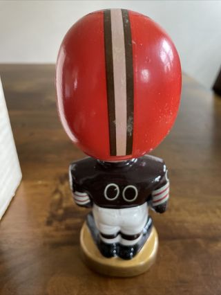 Vintage Cleveland Browns Mascot Team in Motion Nodder Bobblehead 1968 W/Box MIB 6