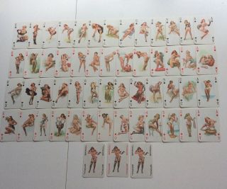 Risque/Pin Up Playing Cards Artwork by Imre Sebok 1950/60s COMPLETE,  999 Parade 2
