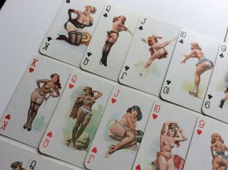 Risque/Pin Up Playing Cards Artwork by Imre Sebok 1950/60s COMPLETE,  999 Parade 3