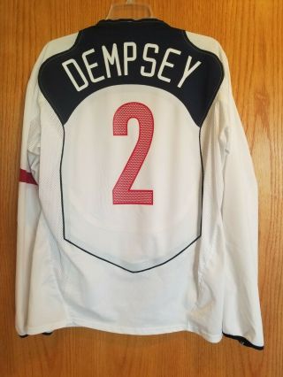 Nike Usa Us Soccer Usmnt 2004/2005 Home Jersey Player Issue Clint Dempsey 2 L