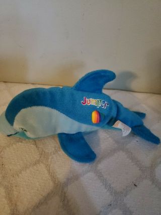 Vintage Lisa Frank Fantastic Beans Beanie Plush Jumper Dolphin