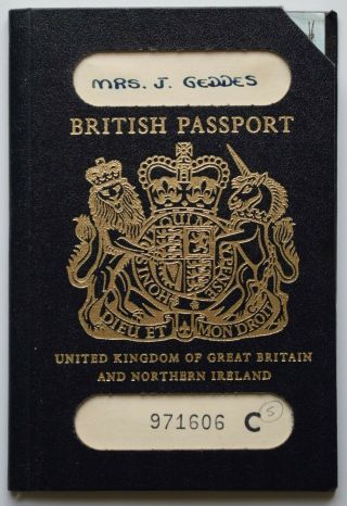 Photo British Uk Passport Document Manchester Geddes Visa Stamp Stamps Usa