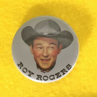Rare Vintage Roy Rogers Western Cowboy Button Pin Badge Pinback