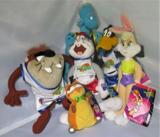 1996 Space Jam Plush Nerdlucks Daffy Duck Taz Blanko Lola Bugs Bunny Mcdonalds