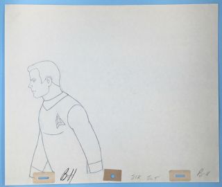 Star Trek Captain Kirk Will Shatner 1973 Filmation Animation Drawing Sketch 25