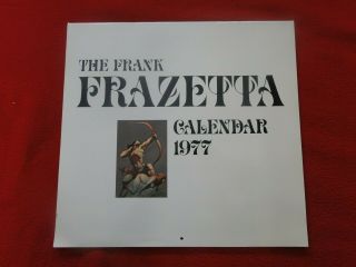 Vintage Frank Frazetta 1977 Calendar 12 Inches X 12 Inches  G