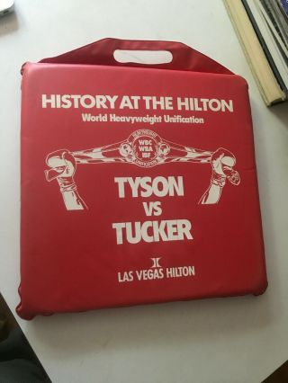 Tyson Vs.  Tucker World Heavyweight Fight,  Las Vegas Hilton Commemerative Cushion