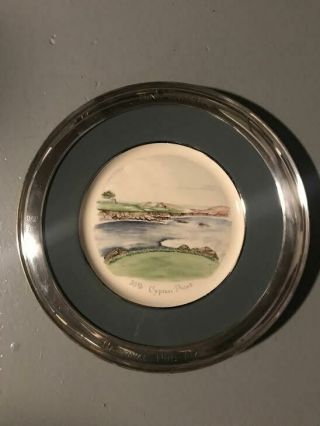 1969 Bing Crosby Pro - Am 16th Hole Cypress Point 2nd Place Trophy Plate