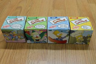 Complete Set Of Four (4) 2002 The Simpsons Talking Wrist Watches Burger King
