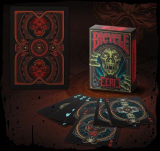 Set Of 2 Bicycle Eerie Red & Purple Limited Edition Playing Cards Deck