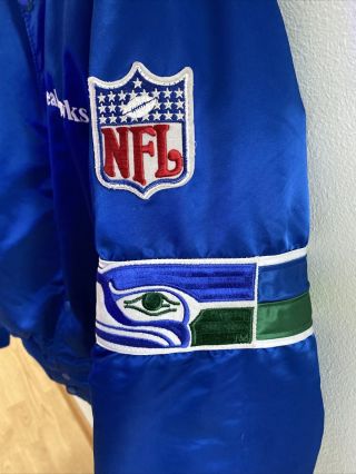 Vintage Seattle Seahawks Starter Bomber Jacket Mens XL Authentic NFL Product EUC 4