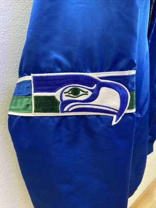 Vintage Seattle Seahawks Starter Bomber Jacket Mens XL Authentic NFL Product EUC 6