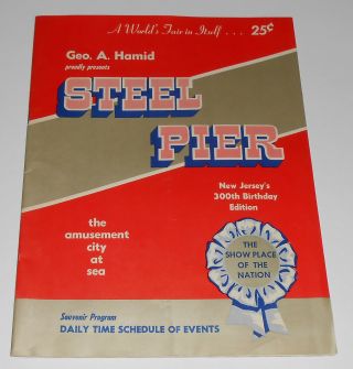 Vintage 1964 Steel Pier Atlantic City Nj Program History Dick Clark Diving Horse