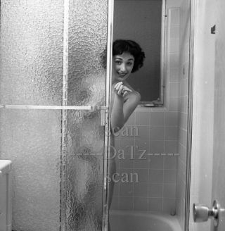 1950s Negative - Nude Brunette Pinup Girl Jo Ann Mancin - Cheesecake T981157