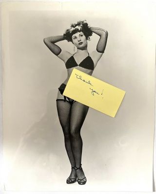 Vintage Sexy Burlesque Photo 8x10 Patti Waggin Coed Educated Torso 2