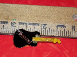 Vintage Journey Black Guitar Metal Hat/lapel/jacket Pin,  Old Stock