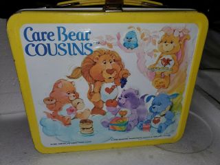 Vintage 1985 Care Bear Cousins Metal Lunch Box - No Thermos