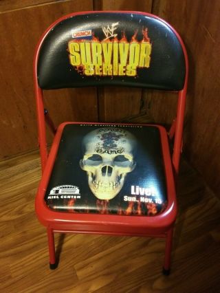 1998 Wwf Survivor Series Deadly Game Ringside Folding Chair St Louis Kiel Center