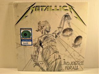 Metallica,  And Justice For All,  2 - Lp,  (dyers Green Vinyl) W/hype Sticker