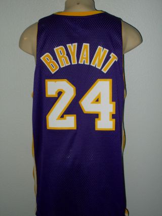 Adidas Sewn Kobe Bryant 24 Los Angeles Lakers Purple Swingman Nba Jersey Men 2x