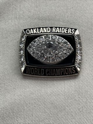 1976 - 1977 Oakland Raiders Bowl Xi Championship Ring Top Pendant 10k