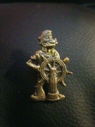 Vintage Popeye The Sailor Man Cartoon Comic Strip Metal Hat Lapel Pin