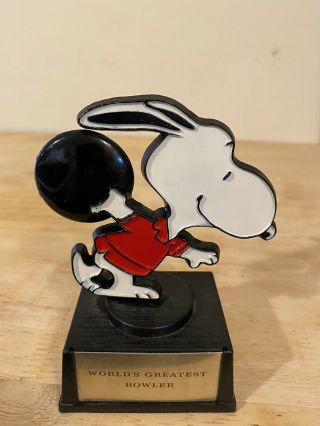 Vintage Peanuts Hand Painted By Aviva Snoopy World 