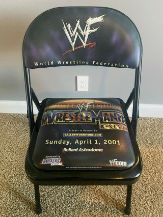 Wwe Wwf Wrestlemania 17 X7 Seven 2001 Chair Rare