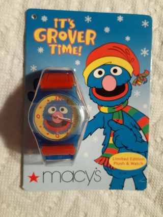 Grover Watch Sesame Street Kids Wristwatch Nib 2004 Limited Edition