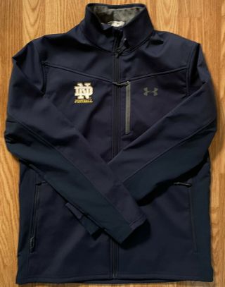 Notre Dame Football Team Issued Full Zip Coat Size Large